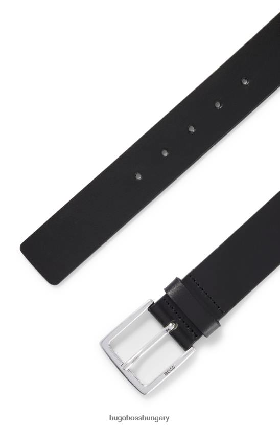 Hugo Boss olasz bőr öv antik hatású hardver hugo fekete 80P65120 fekete