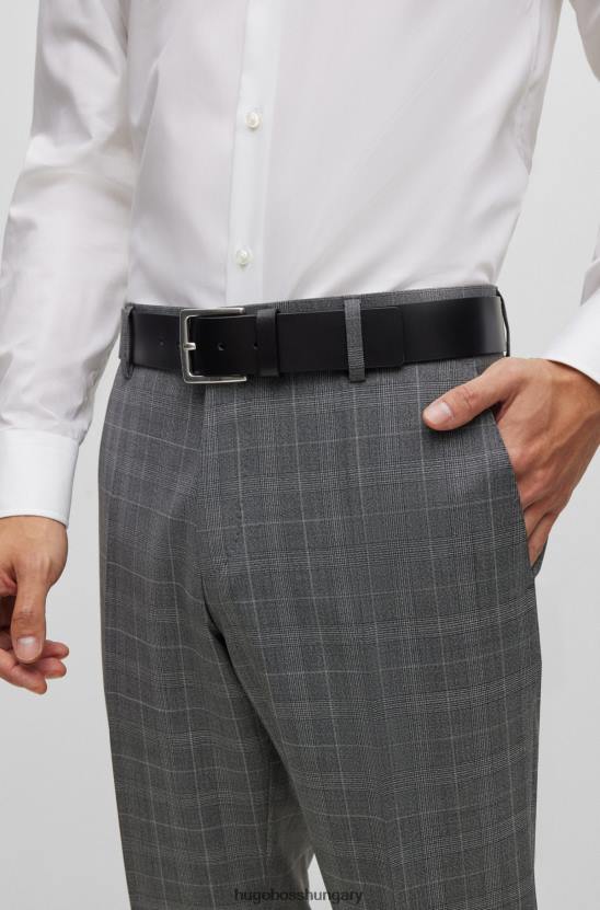 Hugo Boss olasz bőr öv antik hatású hardver hugo fekete 80P65120 fekete