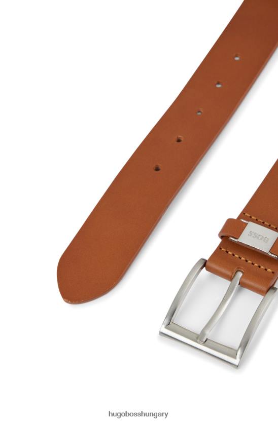 Hugo Boss olasz bőr öv márkás fém szegéllyel hugo barna 80P65228 barna