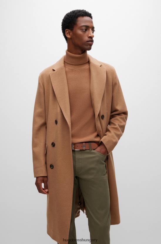 Hugo Boss olasz bőr öv márkás fém szegéllyel hugo barna 80P65228 barna