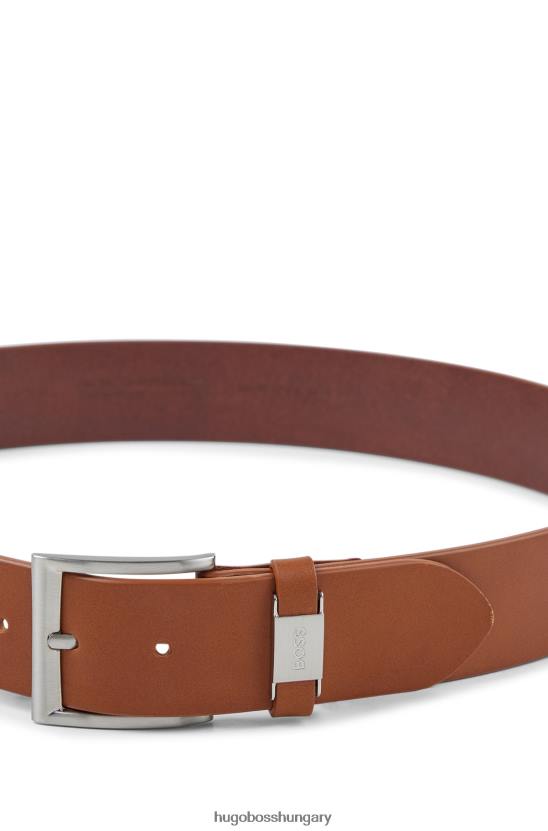Hugo Boss olasz bőr öv márkás fém szegéllyel hugo barna 80P65228 barna