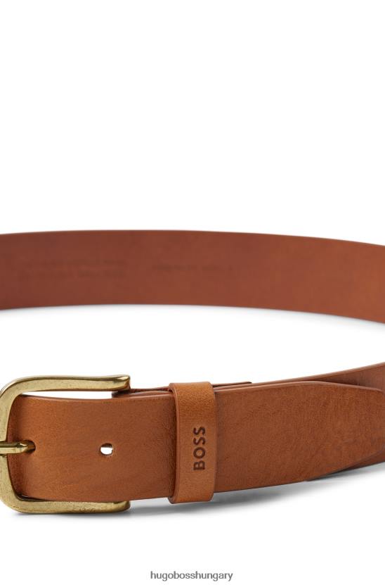 Hugo Boss olasz bőr öv márkás keeper hugo brown-val 80P65545 barna