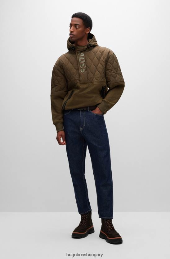 Hugo Boss sötétbarna hugo bőr öv logós csattal 80P65146 sötétbarna