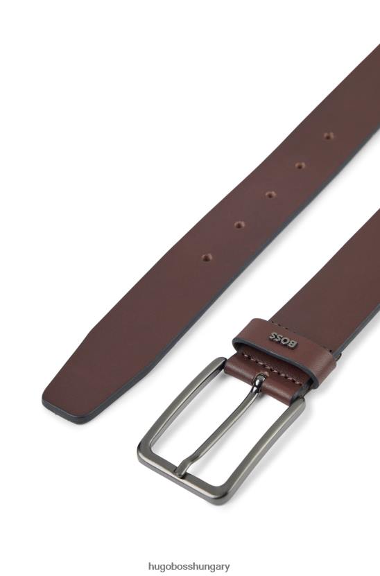 Hugo Boss sima bőr öv logós feliratos tartó hugo sötétbarna 80P65408 sötétbarna
