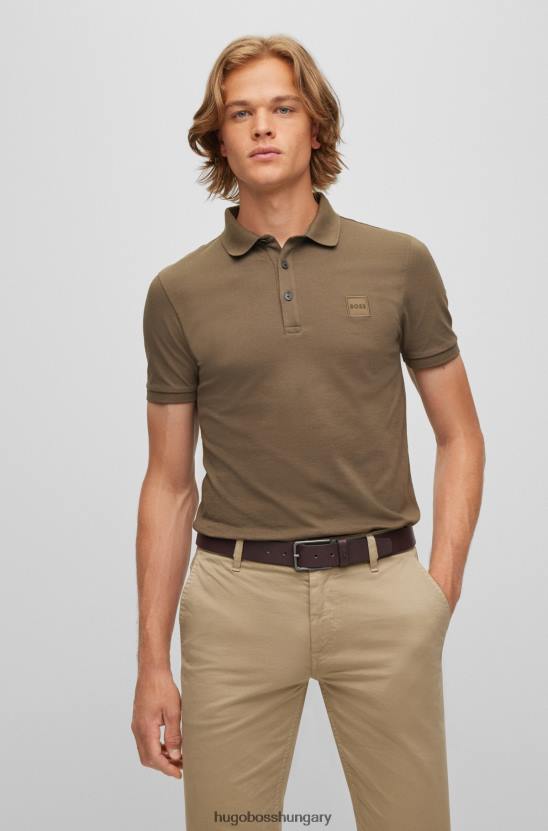 Hugo Boss sima bőr öv logós feliratos tartó hugo sötétbarna 80P65408 sötétbarna