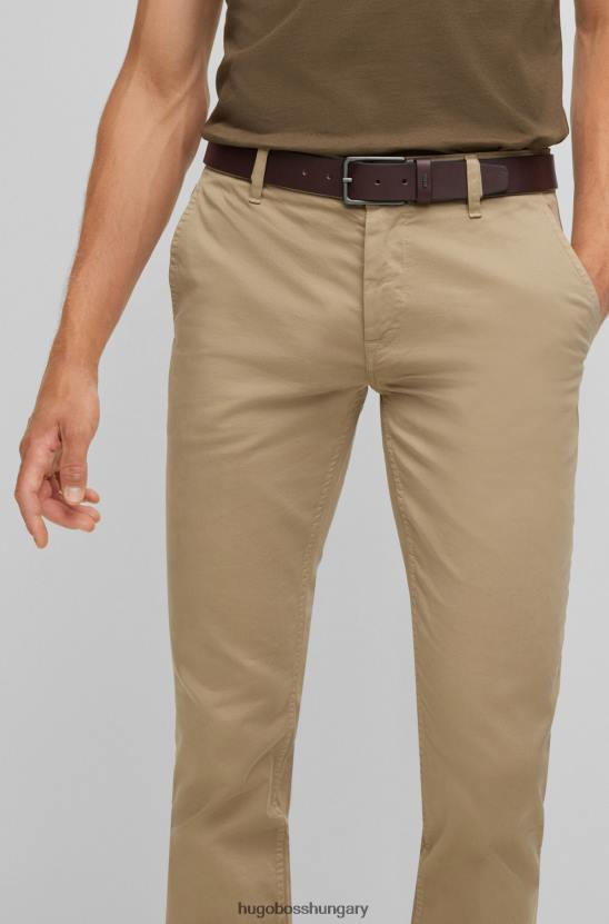 Hugo Boss sima bőr öv logós feliratos tartó hugo sötétbarna 80P65408 sötétbarna