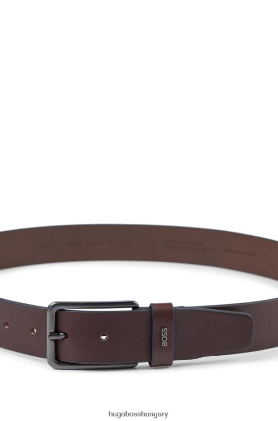 Hugo Boss sima bőr öv logós feliratos tartó hugo sötétbarna 80P65408 sötétbarna
