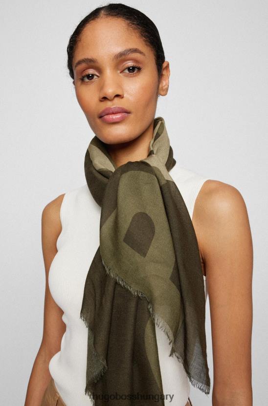 Hugo Boss sál c logana 50469198 zöld 80P6832 zöld/fehér