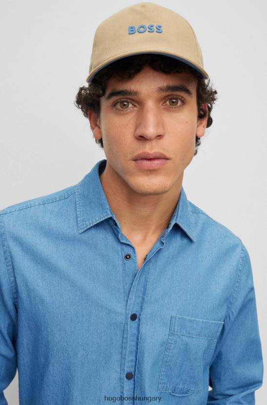 Hugo Boss bézs hugo pamut-twill sapka logóval 80P65127 bézs