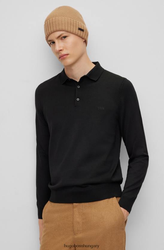 Hugo Boss bézs hugo szűz gyapjú sapka műbőr logóval 80P65342 bézs