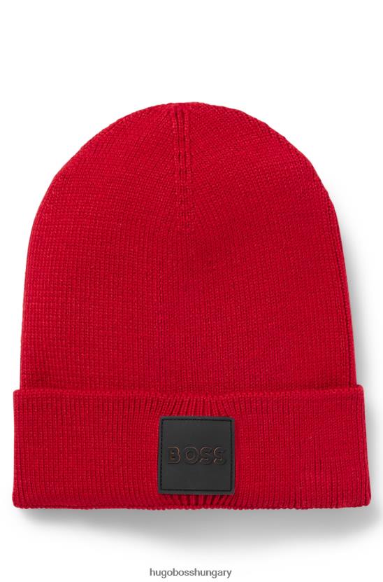 Hugo Boss bordás sapka szilikon logóval hugo red 80P65714 piros
