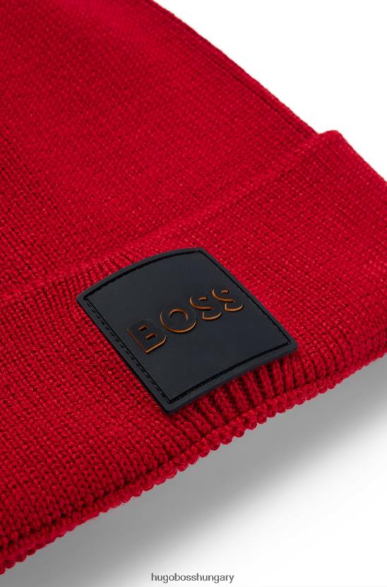 Hugo Boss bordás sapka szilikon logóval hugo red 80P65714 piros
