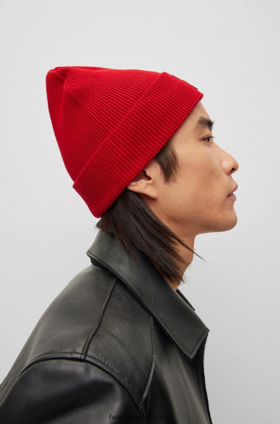 Hugo Boss bordás sapka szilikon logóval hugo red 80P65714 piros