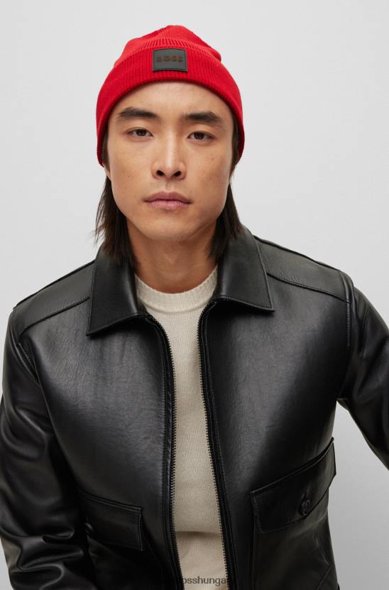 Hugo Boss bordás sapka szilikon logóval hugo red 80P65714 piros