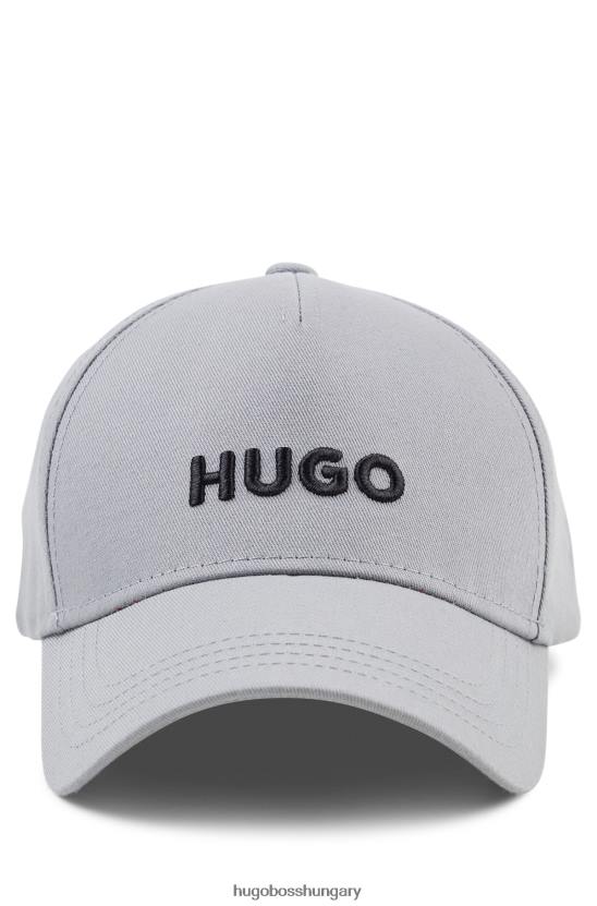 Hugo Boss ezüst hugo pamut-twill sapka, hímzett logóval 80P65565 ezüst