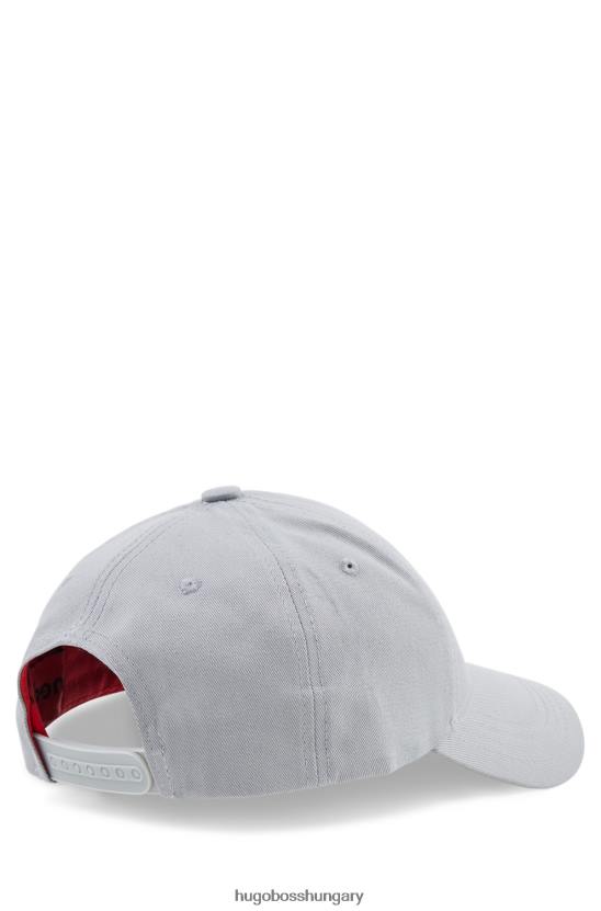 Hugo Boss ezüst hugo pamut-twill sapka, hímzett logóval 80P65565 ezüst