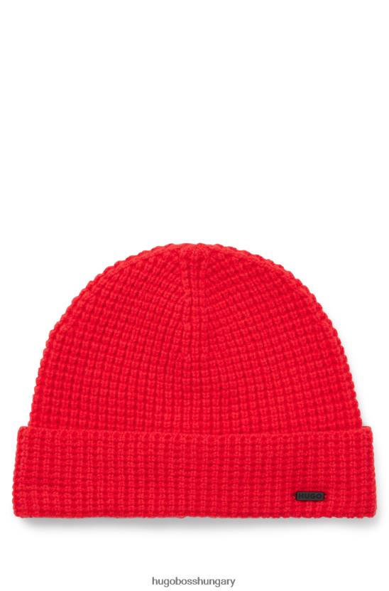 Hugo Boss gyapjúkeverék sapka hugo piros logóval 80P65845 piros