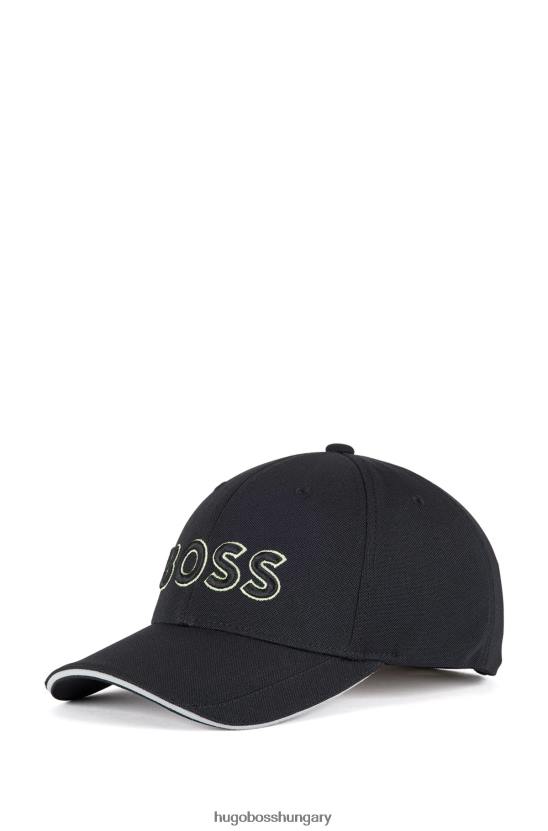 Hugo Boss hugo fekete piquã©-hálós sapka 3d hímzett logóval 80P65165 fekete