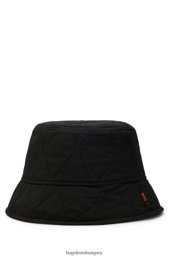 Hugo Boss hugo fekete steppelt vödör sapka logóval zászlóval 80P65535 fekete