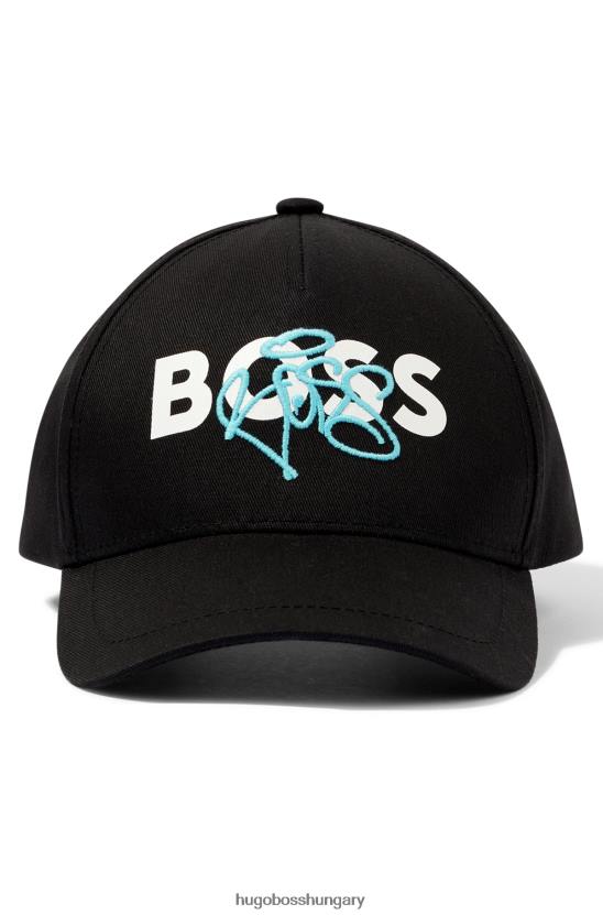 Hugo Boss hugo graffiti-logós sapka pamut twill fekete színben 80P65325 fekete