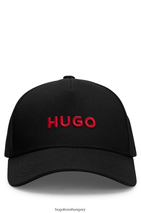 Hugo Boss hugo pamut-twill sapka fekete hímzett logóval 80P65567 fekete
