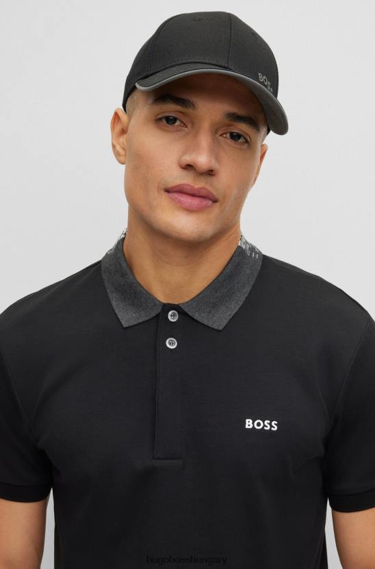 Hugo Boss hugo pamut-twill sapka ívelt logóval és állítható zárással fekete 80P65097 fekete