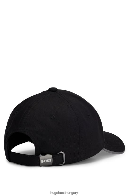 Hugo Boss hugo pamut-twill sapka ívelt logóval és állítható zárással fekete 80P65097 fekete