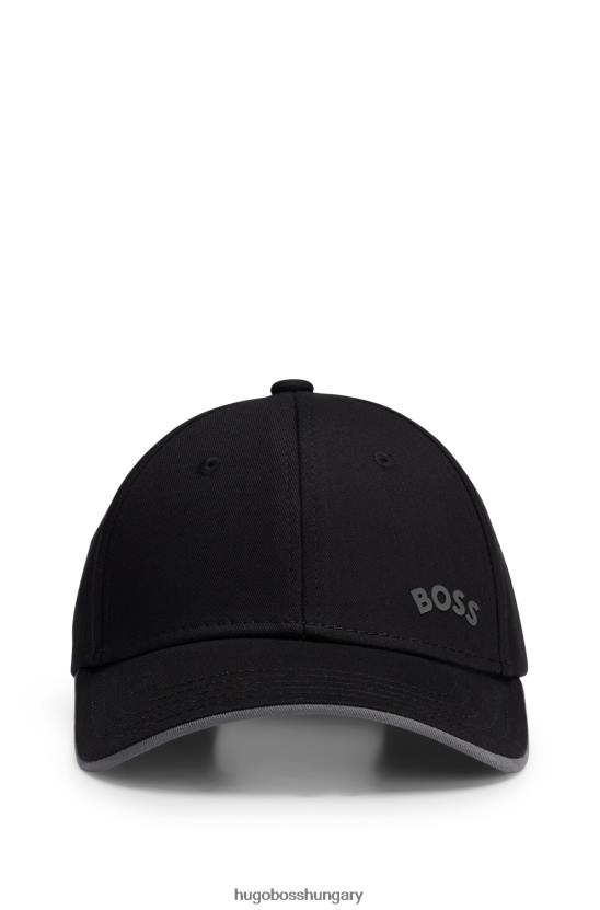 Hugo Boss hugo pamut-twill sapka ívelt logóval és állítható zárással fekete 80P65097 fekete