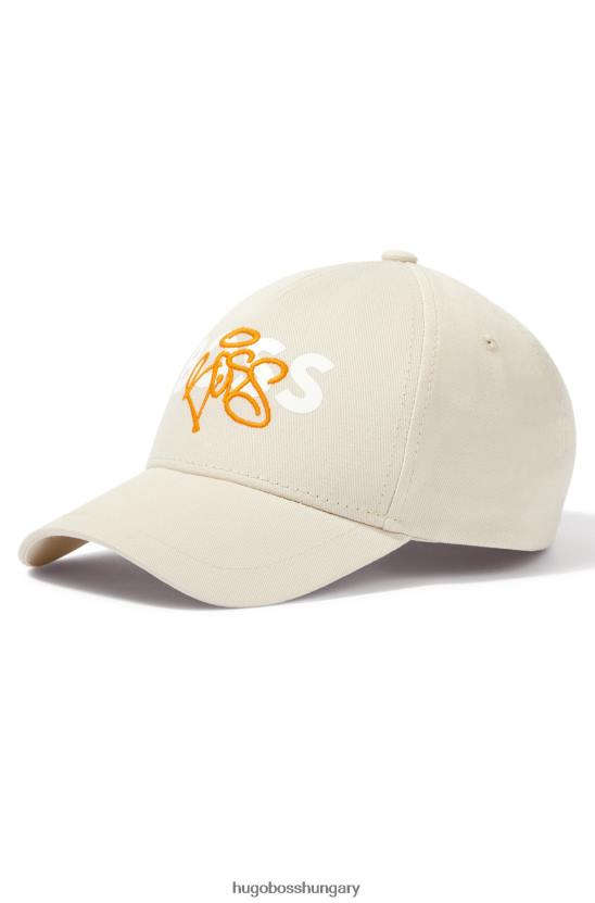 Hugo Boss hugo világos bézs graffitis logós sapka pamut twillből 80P65324 világos bézs