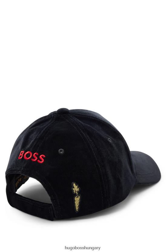 Hugo Boss looney dallamok x bársony sapka 80P65634 fekete