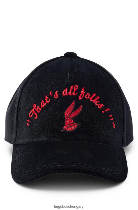 Hugo Boss looney dallamok x bársony sapka 80P65634 fekete