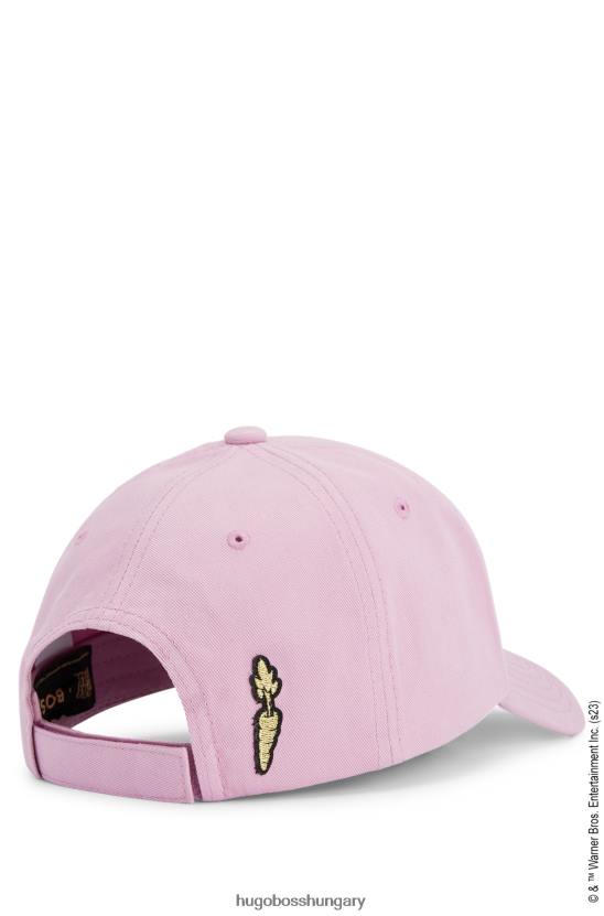 Hugo Boss looney dallamok x pamut-twill sapkás karakterfolt 80P65455 világos rózsaszín