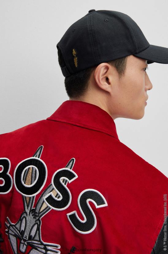 Hugo Boss looney tunes x pamut twill sapka logóval és karakterfolttal 80P65454 fekete