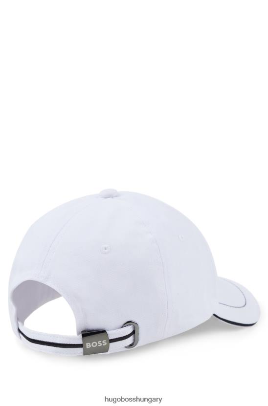 Hugo Boss pamut twill sapka kontrasztos logóval hugo fehér 80P65604 fehér