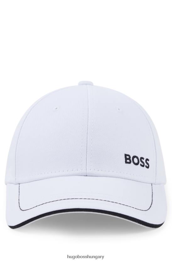 Hugo Boss pamut twill sapka kontrasztos logóval hugo fehér 80P65604 fehér