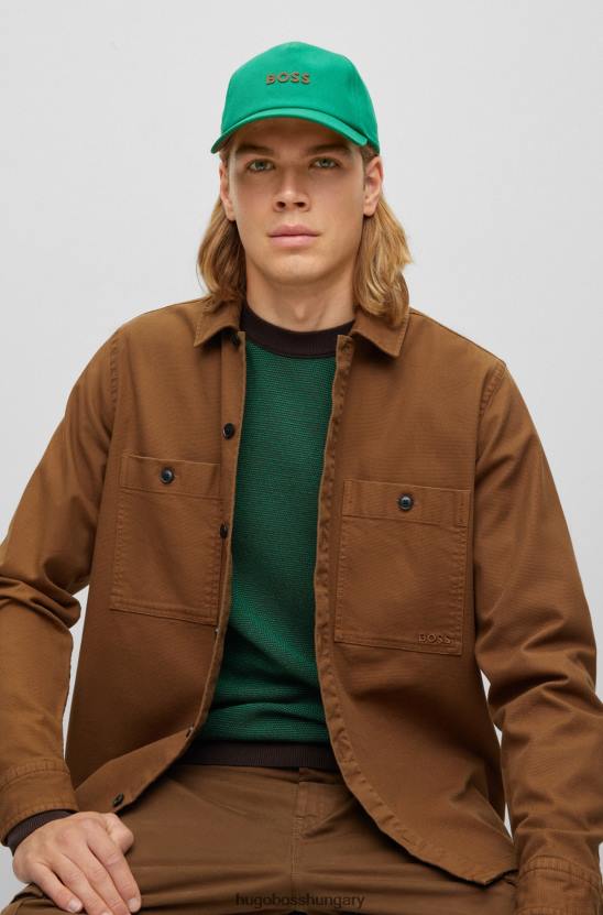 Hugo Boss pamut twill sapka logóval hugo green 80P65126 zöld