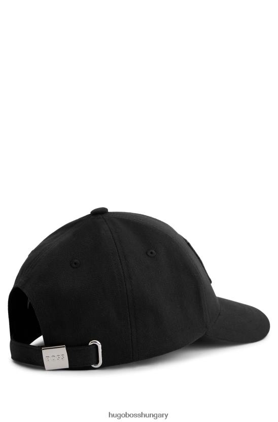 Hugo Boss pamut twill sapka márkás union jack black hugo-val 80P65314 fekete