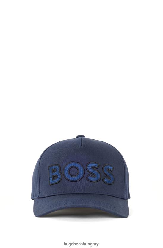 Hugo Boss sötétkék hugo pamut twill sapka logóval 80P65402 sötétkék