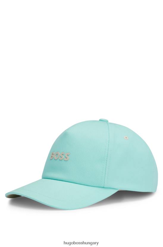 Hugo Boss türkiz pamut-twill sapka hugo logóval 80P65125 türkiz