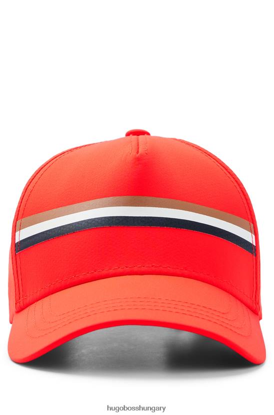Hugo Boss x matteo berrettini jellegzetes csíkos sapka sztreccs poplinból logóval 80P65754 piros