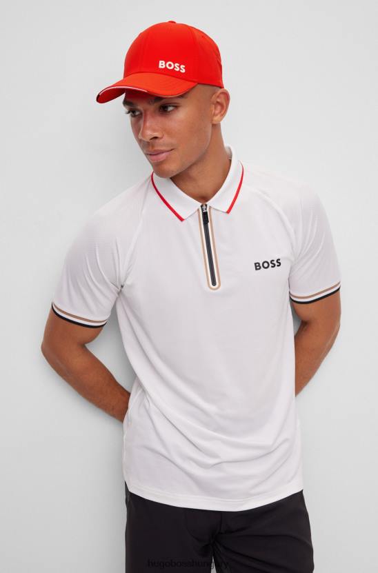 Hugo Boss x matteo berrettini performance-sztreccs sapka logóval 80P65667 piros