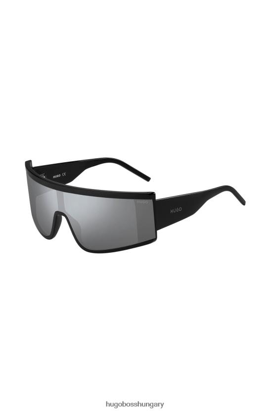 Hugo Boss fekete unisex pajzsos napszemüveg hugo logóval, válogatott előre csomagolva 80P65762 válogatott előre csomagolt