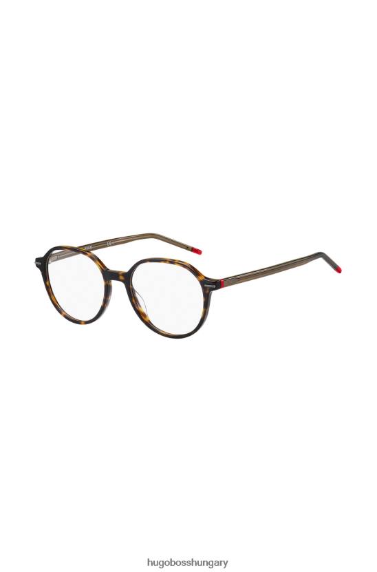 Hugo Boss hugo válogatott előre csomagolt havanna-acetát optikai keretek piros részletekkel 80P65803 válogatott előre csomagolt