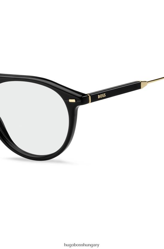 Hugo Boss kék fényt blokkoló optikai keretek fekete acetát válogatott előre csomagolt hugo színben 80P65793 válogatott előre csomagolt