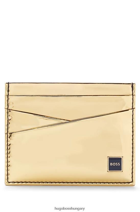 Hugo Boss arany metál hatású kártyatartó logós részlettel hugo 80P65906 Arany