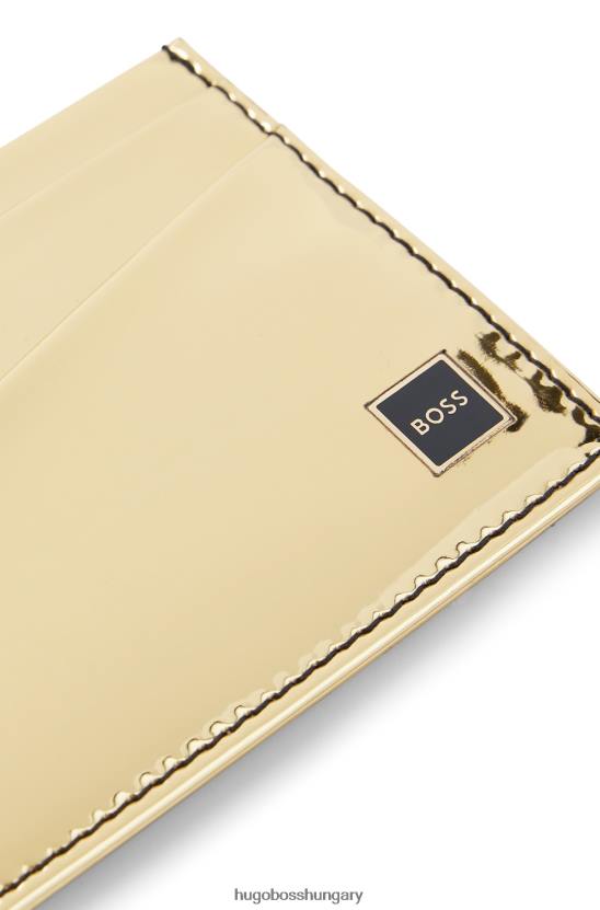 Hugo Boss arany metál hatású kártyatartó logós részlettel hugo 80P65906 Arany