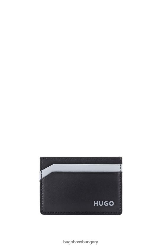 Hugo Boss bőr kártyatartó emed logóval 80P65084 fekete