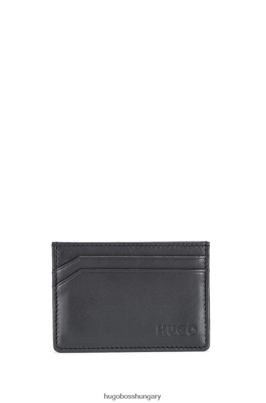Hugo Boss bőr kártyatartó emed logóval 80P65086 fekete