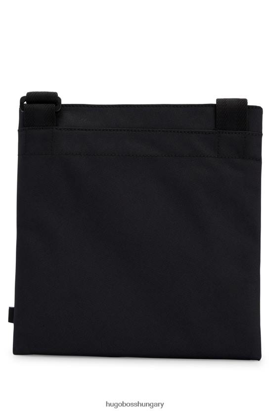 Hugo Boss hugo fekete újrahasznosított anyagból készült borítéktáska kivert logóval 80P65709 fekete