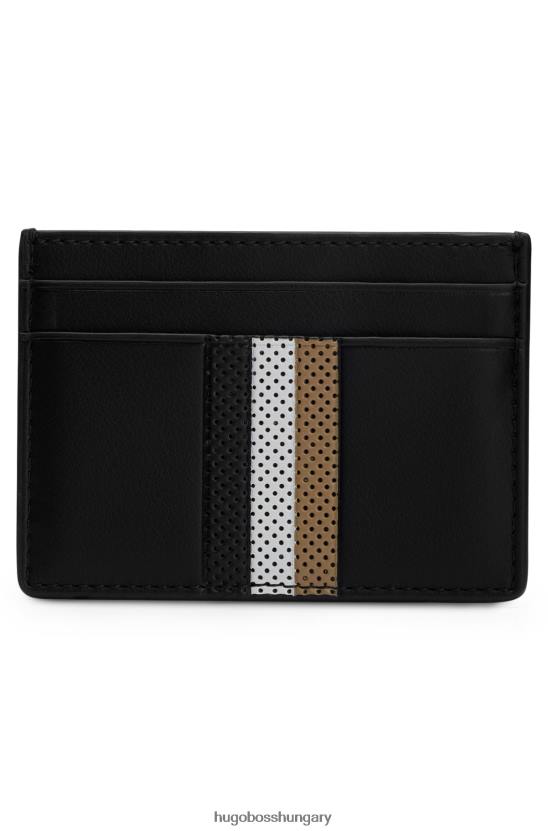 Hugo Boss hugo műbőr kártyatartó fekete aláírás csíkkal 80P65053 fekete
